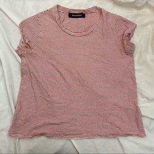 Reformation Red and White Striped Top